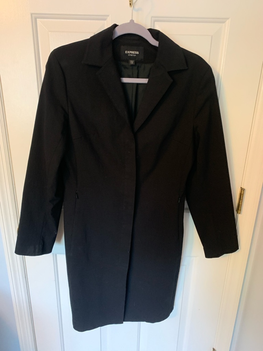 Express Black Women’s Single-Breasted Trench Coat